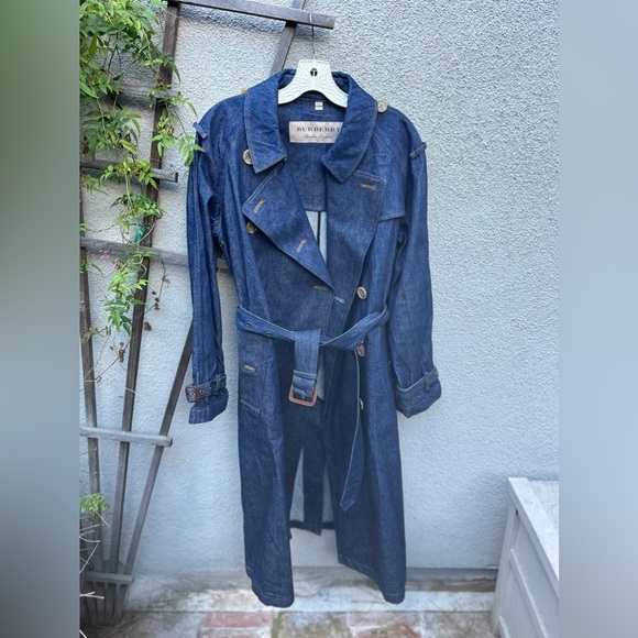 BURBERRY EASTHEATH Denim Jean Long Trench Coat - Picture 14 of 15